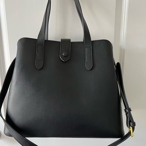Fawn Design Black Satchel handbag in like new condition.
